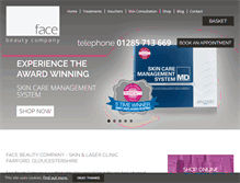 Tablet Screenshot of facebeautycompany.co.uk